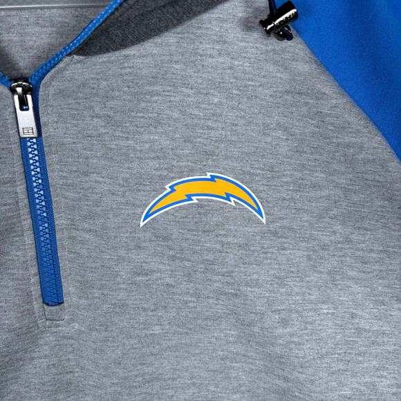 Tommy Hilfiger NFL Los Angeles Chargers 1/4 Zip Hoodie XXL - Picture 4 of 8